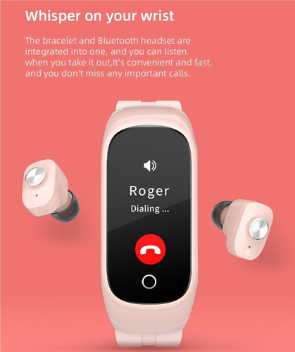N8 Smart Band Bluetooth Auriculares 2 En 1 Reloj
