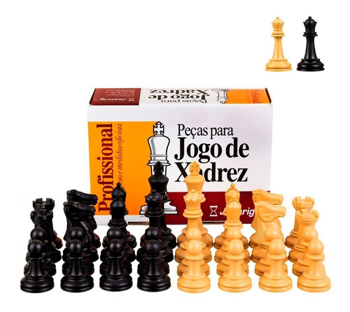 Jogo De Xadrez Jaehrig Profissional Com Peso + 2 Damas Extra