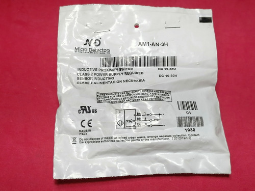 Sensor Inductivo Am1-an-3h-m12 Flush No/npn M Detectors