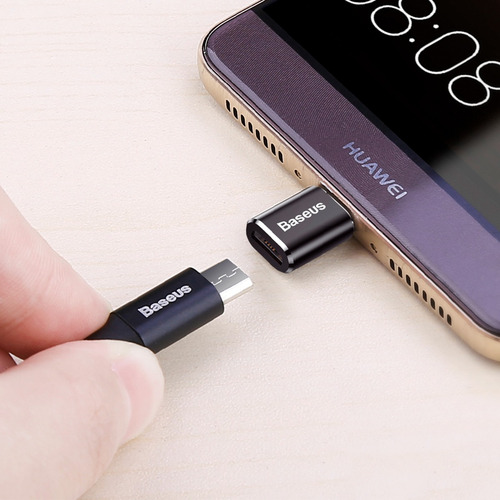 Adaptador Otg Baseus Mini Micro Hembra A Macho Tipo-c 2.4a