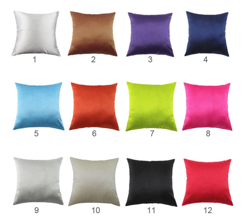 Imagen 5 de 5 de Faux Funda De Almohada De Tela De Seda