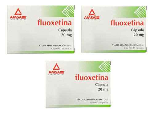 Pack 3 Fluoxetina Cápsula 20 Mg 14 Cps