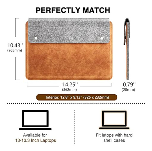 Funda Para Macbook Pro 13 M2 Resistente Polvo Look Natural