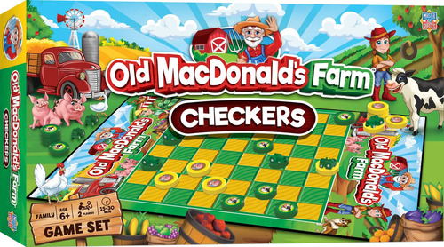 Masterpieces Juego Familiar - Old Macdonalds Farm Checkers .