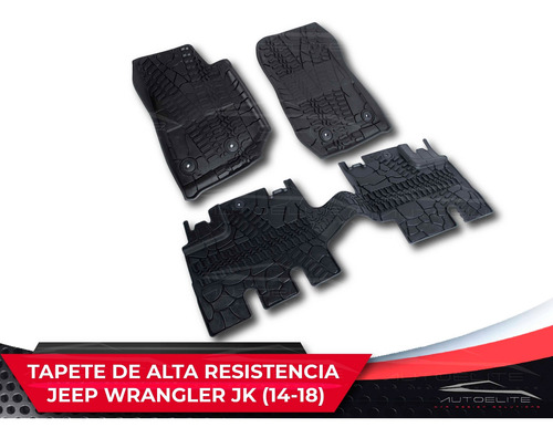 Imagen 3 de 8 de Set Tapetes 3d Jeep Jk Wrangler 4 Puertas Uso Rudo 15569