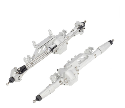 Eje Delantero / Trasero Cnc Plateado Para 1:10 Rc Axial