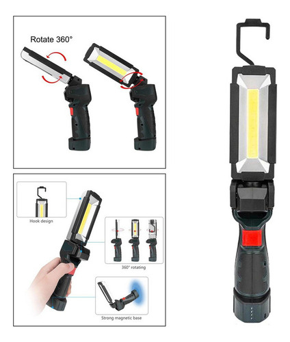 Magnética Base De Con Detección Luz Led Cob