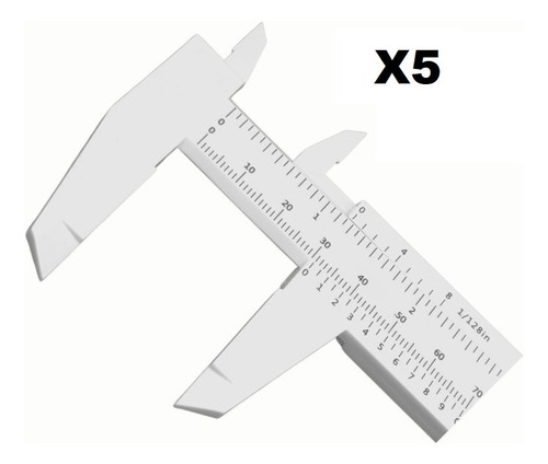 Vernier Para Microblading Plástico X 5unid Black&white