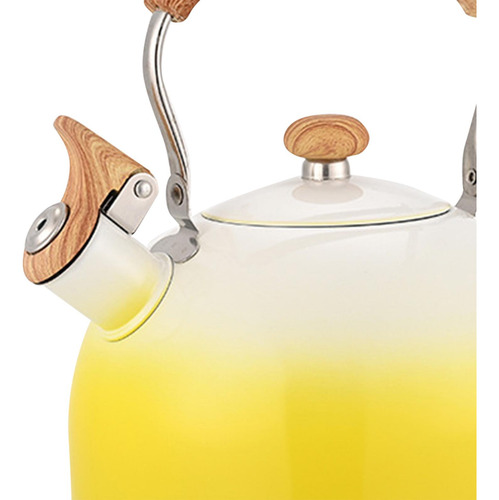 Assobiando Fogão Chaleira De Chá Clássico Com Amarelo