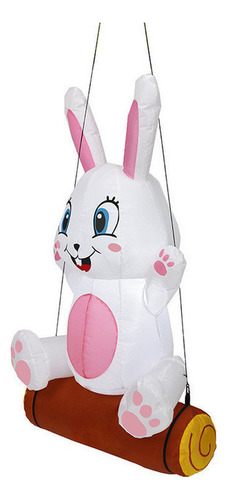 Navidad Conejo Inflable De Pascua 1,2 Mled Cuerda Colgante