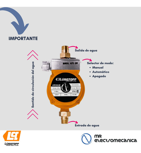 Imagen 9 de 10 de Bomba Presurizadora Lusqtoff 2 Baños / Duchas + Cocina + Lavadero Agua Termotanque O Calefón - Mayor Presión De Agua Lps
