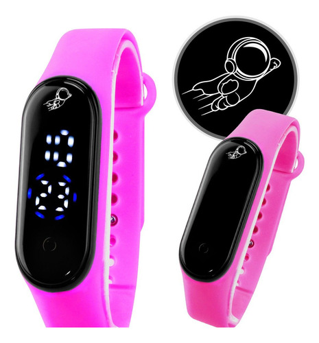 Relogio Digital Resistente Bracelete Infantil Pink Presente Correia Único