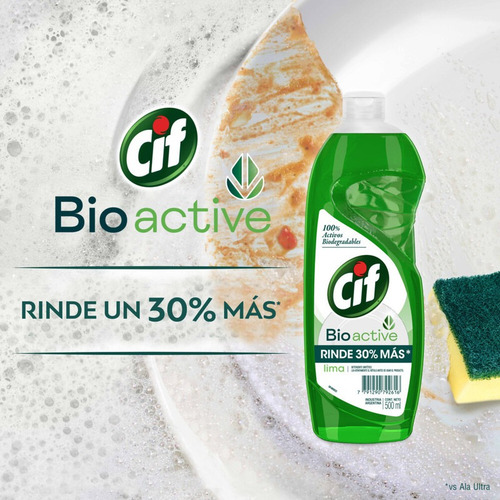 Detergente Cif Bioactive Limon Doypack X 450 Ml