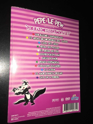 Pepe Le Pew Dibujos Animados Dvd 12 Capítulos Nuevo