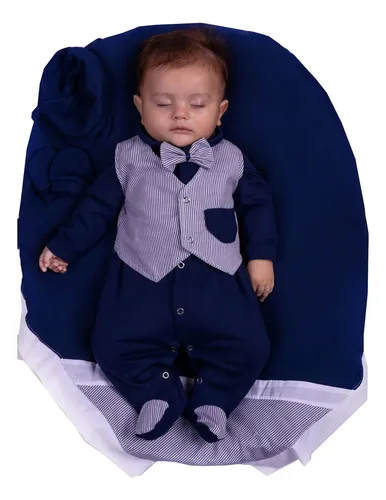 Kit Saida De Maternidade 05 Peças - Menino Azul