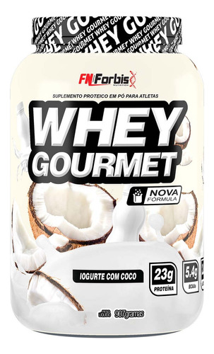 Whey Protein Gourmet 900g - Fn Forbis - Pote Sabor Iogurte com coco