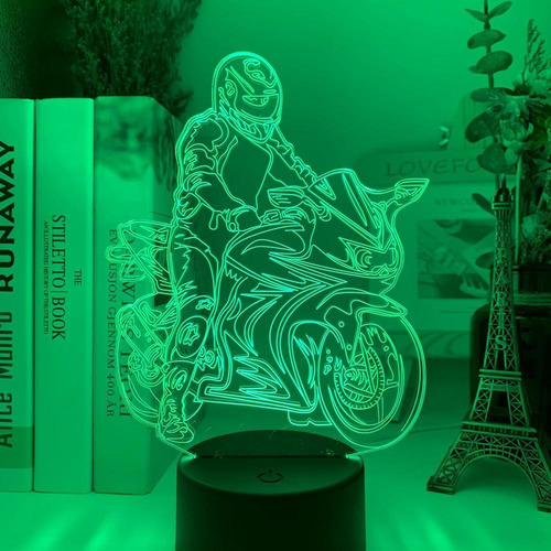 Lámpara 3d Moto Racer Jonathan Rea Figura De Luz De Noche