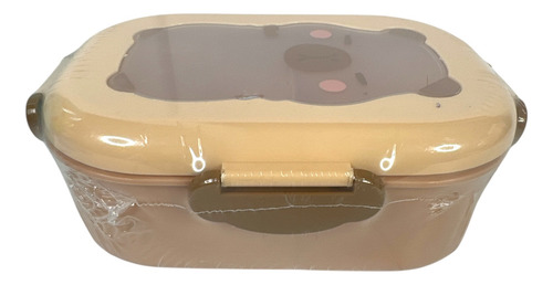 Capibara Set De Vasos Con Tupper De Plástico Capibara Marrón Claro