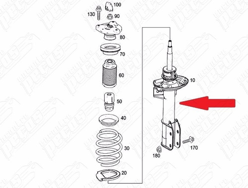 Amortecedor Mercedes Glk200 Cdi 2010-2013 Original