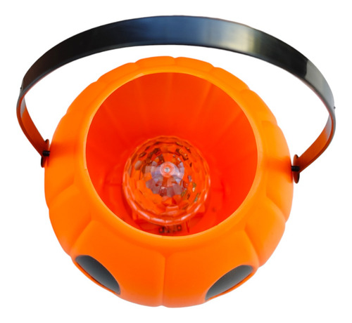 50 Cubeta Calabaza Dulcero Calaverita Halloween Luz Sonido
