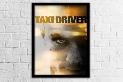 Cuadro Taxi Driver Poster Pelicula 32x42 Cm Con Vidrio