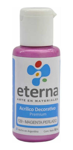 Acrílico Decorativo Premium Eterna 129 Magenta Perlado 50ml