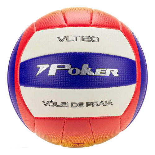 Bola De Vôlei De Praia Training Vlt 120 Ii Poker Cor Azul/vermelho