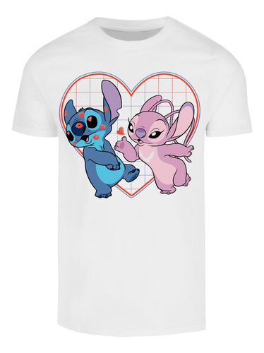 Playera Lilo Y Stitch Angel Corazon Y Besos