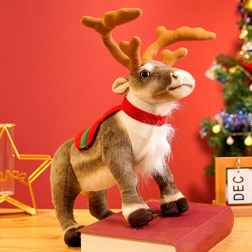 Muñeco De Alce De Peluche De Reno De Navidad, 42cm