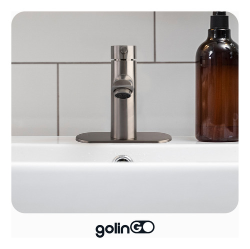 Monomando Grifo Para Lavabo Baño Mezcladora Inoxidable Acabado Brillante Color Plateado