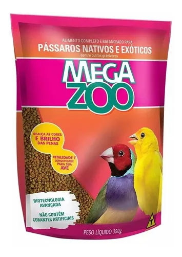 comprar Megazoo Para Pássaros Nativos E Exóticos - 350g Sm16
