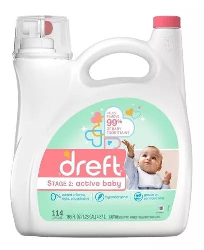  Dreft Detergente para ropa para bebés - 150 fl oz : Salud y  Hogar
