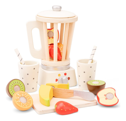 Juego De Batido De Madera Juguete Educativo Simulación Cocin
