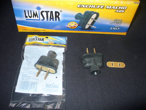 Enchufe Macho Abs Lumistar/ Fermetal 15 Amp 125 Voltios