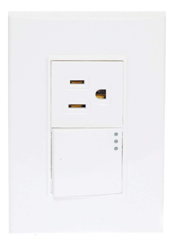 8 Placa Igoto Con Contacto Y Apagador Sencillo Blanca