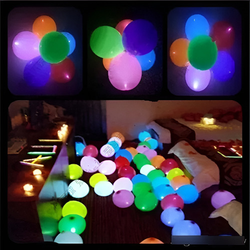 Globos Led Luminosos Colores Rgb Pack X5 Unidades Aire Helio Globo
