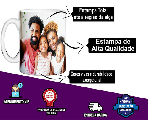 Caneca Personalizada Com Sua Foto Arte Frase Ou Logo