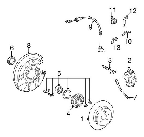 Sensor Abs Mercedes, Trasero Izq P/ Slk 32 Amg 230 320 96-04