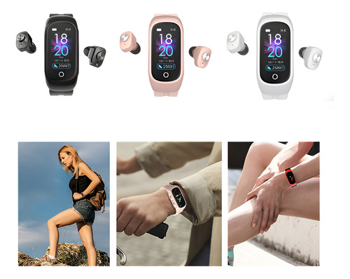 Smartwatch N8 Relógio Com Fone Bluetooth Feminino Masculino Caixa Rosa Pulseira Rosa