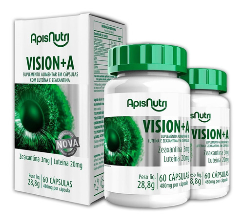 Zeaxantina E Luteína Vision + A Apis Nutri C Zinco Vit A E C