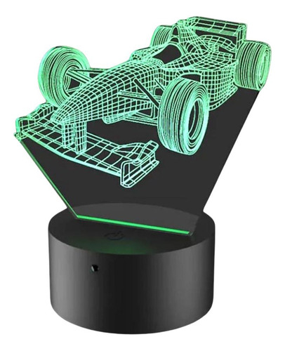 Luminária 3d - Carro De Fórmula 1 Com Controle