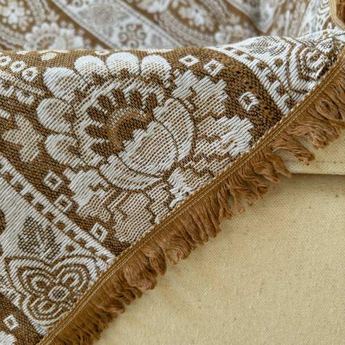 Manta de sofá de diseño indio Premium Sophistication Deli Caramel