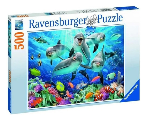 14710 Delfines En Arrecife De Colores Ravensburger 500 Pzs