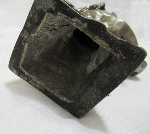 Antiguo Busto Bronce Figura Estatua Mujer Árabe Saida 28cm (Usado)