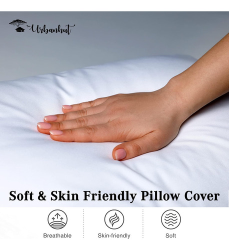 Juego De 2 Fundas De Almohada 100 % Algodón De 700 Hilos, Ul