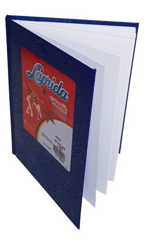 Cuaderno Laprida Tapa Carton Dura X50 Hojas Rayadas Araña Color Liso Azul Hoja Lisa
