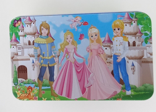 Caja Metálica Puzzle Rompecabezas Princesa 200 Piezas