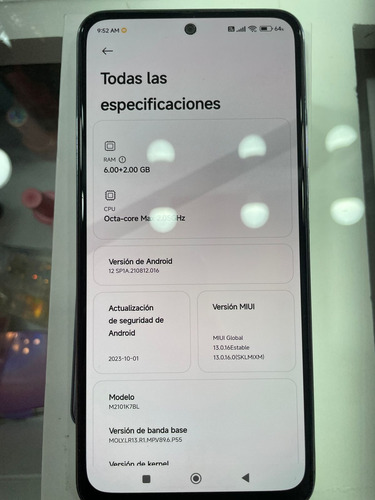Celular Xiaomi Redmi Note 10s (Usado)
