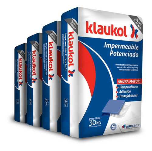 Imagen 2 de 2 de Pegamento Adhesivo Klaukol Impermeable Fluido X 30 Kg -