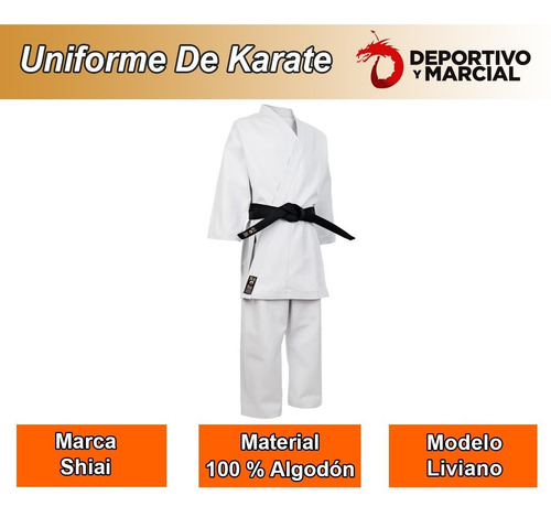 Imagen 2 de 9 de Uniforme De Karate Shiai Tokaido Karateguis 8 Oz T/ 40 Al 56